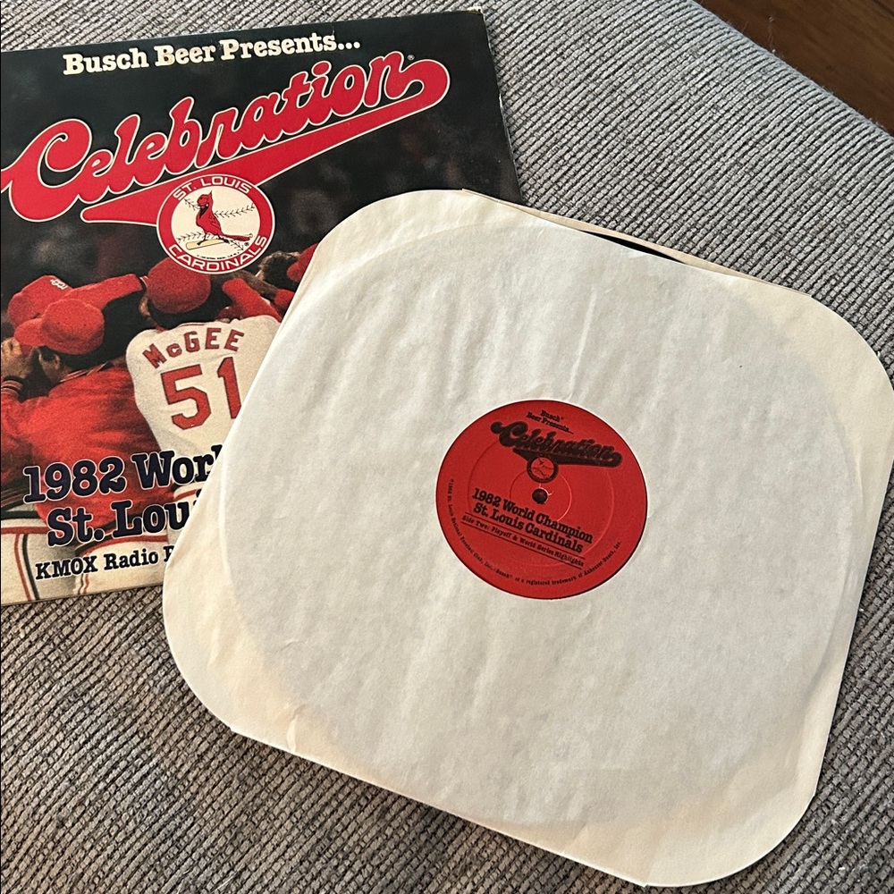 St. Louis Cardinals 1982 World Champion Celebration Vinyl record KMOX radio play